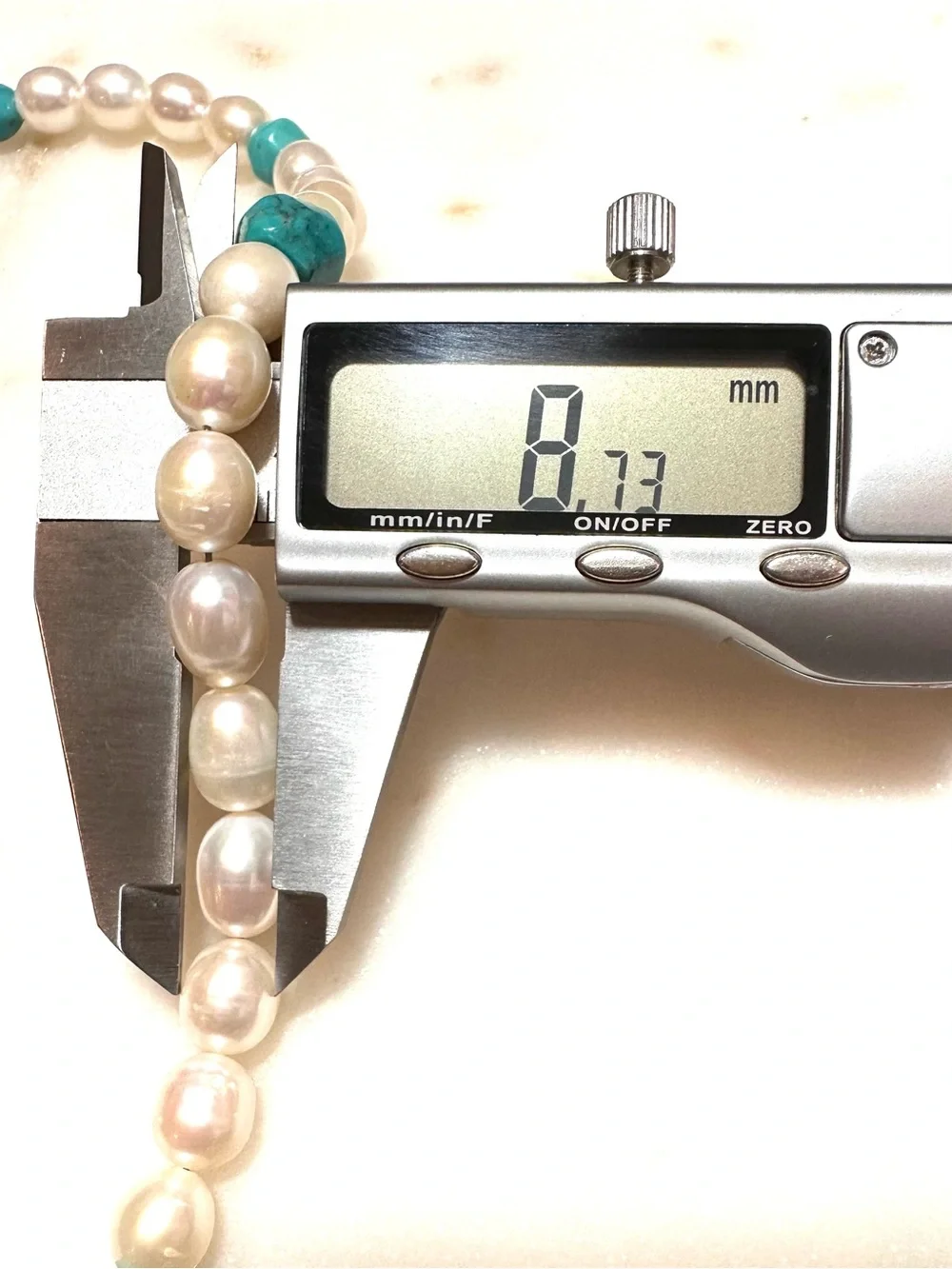 Jay King Off White Baroque Freshwater Pearl with Turquoise Beads Sterling Silver
